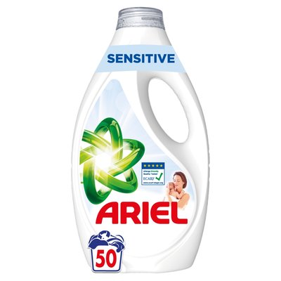Obrázek Ariel Tekutý Prací Prostředek, 50 Praní, Sensitive