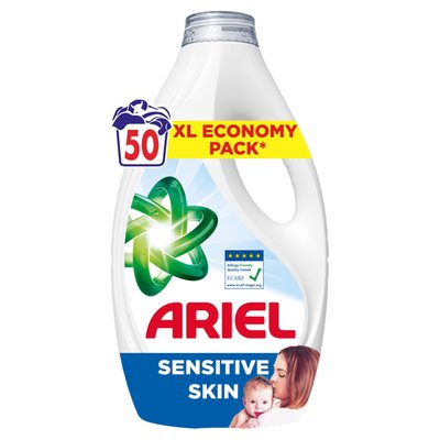 Obrázek Ariel Tekutý Prací Prostředek Pro Citlivou Pokožku, 2.25l, 50 Praní