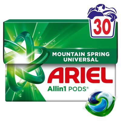 Obrázek Ariel Allin1 PODS Tekuté Kapsle Na Praní Mountain Spring Universal, 30 Praní