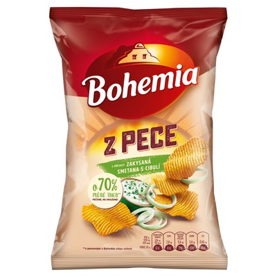 Obrázek Bohemia Z pece bramborový snack s příchutí zakysané smetany a cibule 100g