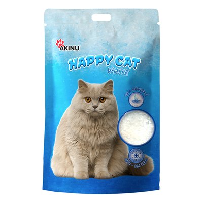 Obrázek Akinu Happy Cat Silika gel bílý stelivo pro kočky 16 l