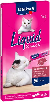 Obrázek Vitakraft Cat Liquid snack játrovka - biotin 6x15 g