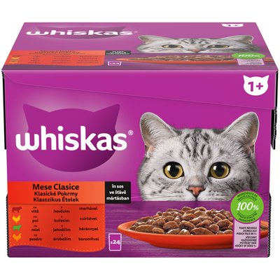 Obrázek Whiskas kapsička Klasický výběr ve šťávě 24pack
