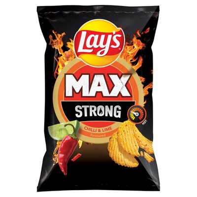Obrázek ŠETŘÍME JÍDLEM: Lay's Max Strong smažené bramborové lupínky s příchutí chilli a limetky 120g