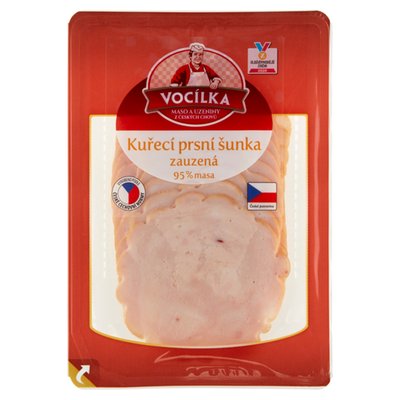 Obrázek ŠETŘÍME JÍDLEM: VOCÍLKA Kuřecí prsní šunka zauzená 95% masa 100g