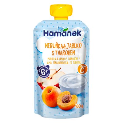 Obrázek Hamánek Meruňka a jablko s tvarohem 100 g