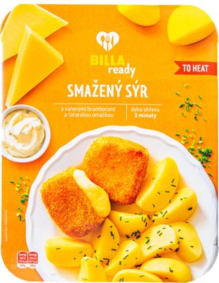 Obrázek BILLA Ready Smažený sýr s vařenými bramborami a tatarskou omáčkou 390g
