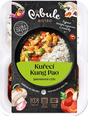 Obrázek ŠETŘÍME JÍDLEM: Cibule Bistro Kuřecí Kung pao s jasmínovou rýží 360g