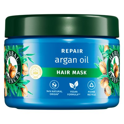 Obrázek Maska na Vlasy Herbal Essences Argan Oil Repair 300ml. Intenzivně Vyživuje Poškozené vlasy