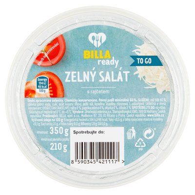 Obrázek BILLA Ready Zelný salát s rajčetem 350g
