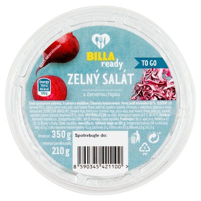 Obrázek BILLA Ready Zelný salát s červenou řepou 350g