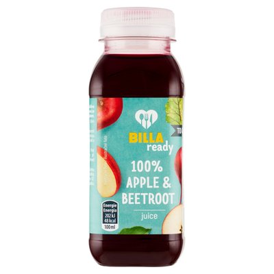 Obrázek ŠETŘÍME JÍDLEM: BILLA Ready 100% ovocno-zeleninová šťáva z jablek a červené řepy 250ml
