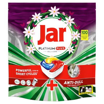 Obrázek Jar Platinum Plus All In One Kapsle Do Automatické Myčky Nádobí Lemon, 100 ks