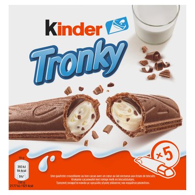 Obrázek Kinder Tronky Křupavá kakaová oplatka s mléčnou náplní 5 ks 90g