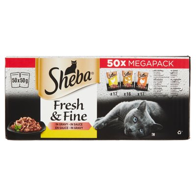 Obrázek Sheba Fresh & Fine Kompletní mokré krmivo pro dospělé kočky 50 x 50g (2,5kg)