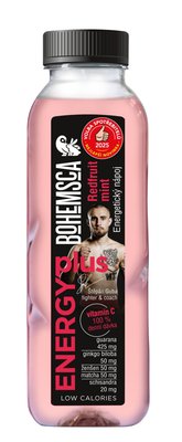 Obrázek Energy Plus energetický nápoj Redfruit Mint 330ml