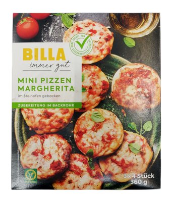 Obrázek Mini pizza s rajčatovým základem a sýrem Margherita
