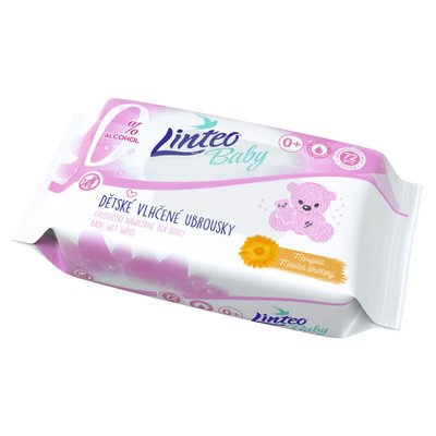 Obrázek Linteo Baby Dětské vlhčené ubrousky s měsíčkem lékařským 72ks