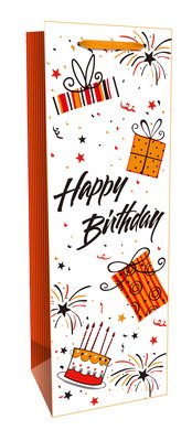 Obrázek Dárková taška na láhev motiv Happy Birthday