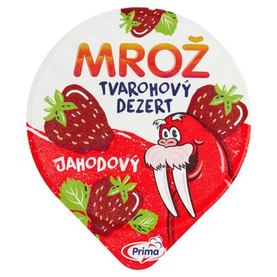 Obrázek ŠETŘÍME JÍDLEM: Prima Mrož Tvarohový dezert jahodový 90g