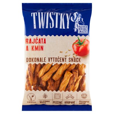 Obrázek ŠETŘÍME JÍDLEM: Twistky Snack s rajčaty a kmínem 160g