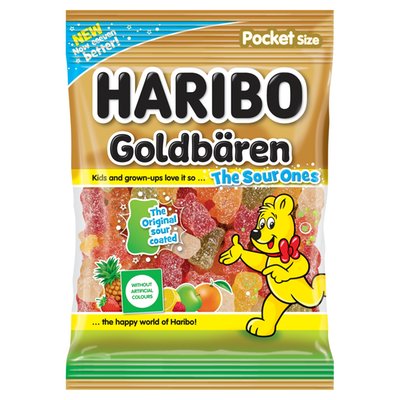 Obrázek Haribo Kyselé želé s ovocnými příchutěmi 80g