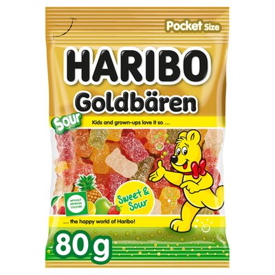 Obrázek Haribo Goldbären Sour želé s ovocnou příchutí 100g