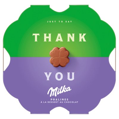 Obrázek ŠETŘÍME JÍDLEM: Milka bonboniéra Thank You, kakaová náplň 44g