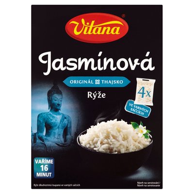 Obrázek ŠETŘÍME JÍDLEM: Vitana Jasmínová rýže dlouhozrnná loupaná ve varných sáčcích 4 x 120g
