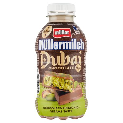 Obrázek Müller Müllermilch Mléčný nápoj s čokoládovo-pistáciovo-sezamovou příchutí 400g