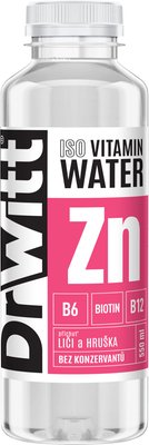 Obrázek DrWitt Isotonic Vitamin Water příchuť  liči, hruška 0,55l