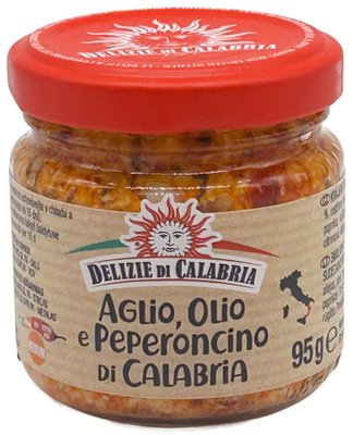 Obrázek Krájené kalábrijské chili s česnekem v oleji