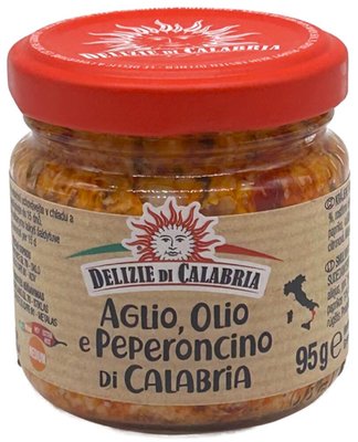 Obrázek Krájené kalábrijské chili s česnekem v oleji
