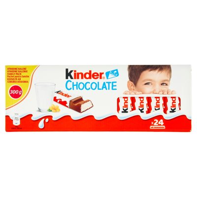 Obrázek ŠETŘÍME JÍDLEM: Kinder Chocolate Tyčinky z mléčné čokolády s mléčnou náplní 24 ks 300g