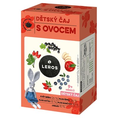 Obrázek Leros Dětský čaj s ovocem 20 x 2g (40g)
