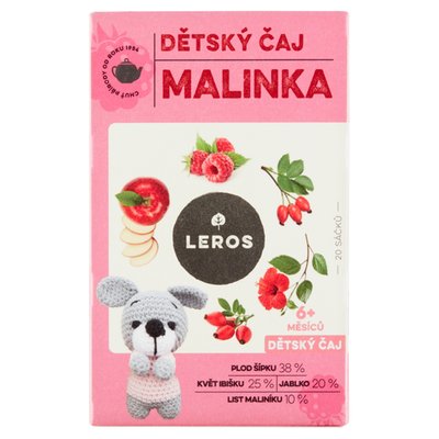 Obrázek Leros Dětský čaj malinka 20 x 2g (40g)
