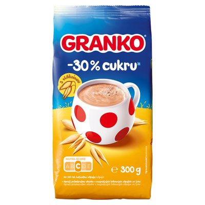 Obrázek GRANKO -30% cukru Instantní kakaový nápoj s cereáliemi 300g