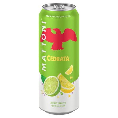 Obrázek ŠETŘÍME JÍDLEM: Mattoni Cedrata s příchutí citrusů jemně perlivá 0,5l