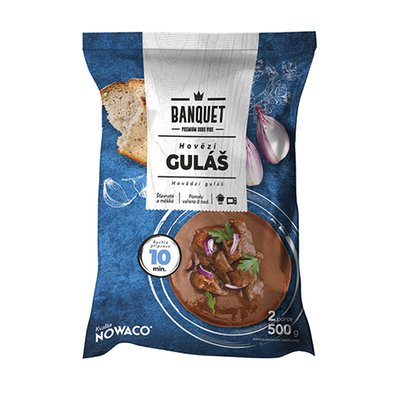 Obrázek ŠETŘÍME JÍDLEM: Hovězí guláš sous-vide Banquet 500g
