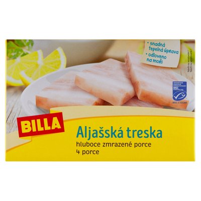 Obrázek ŠETŘÍME JÍDLEM: BILLA Aljašská treska hluboce zmrazené porce 4 ks 400g