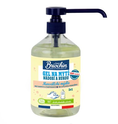 Obrázek Briochin gel na mytí nádobí i rukou 2v1 marseillské mýdlo, 500ml