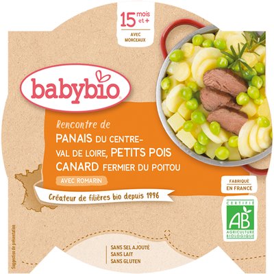 Obrázek ŠETŘÍME JÍDLEM: BABYBIO pastinák s hráškem a farmářskou kachnou 260 g