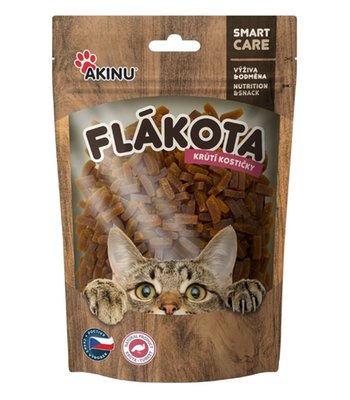 Obrázek ŠETŘÍME JÍDLEM: Akinu Flákota Krůtí kostičky pamlsek pro kočky 70 g