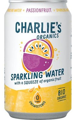 Obrázek Charlie's Organics sycená pitná voda s mučenkovou šťávou 330ml
