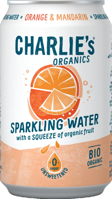 Obrázek Charlie's Organics sycená pitná voda s pomerančovou a mandarinkovou šťávou 330ml
