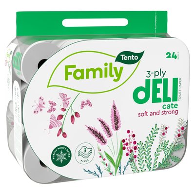 Obrázek Tento Family Delicate toaletní papír 3 vrstvy 24 rolí
