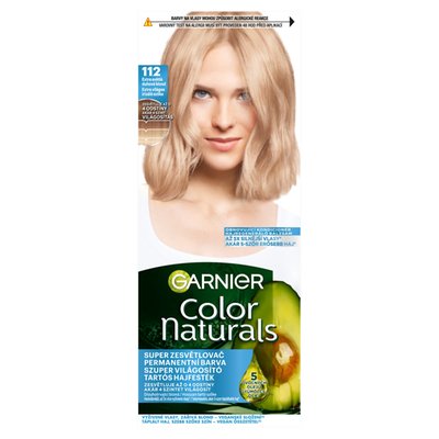 Obrázek Garnier Color Naturals permanentní barva na vlasy 112 Extra světlá duhová blond, 60 +40 +12 ml