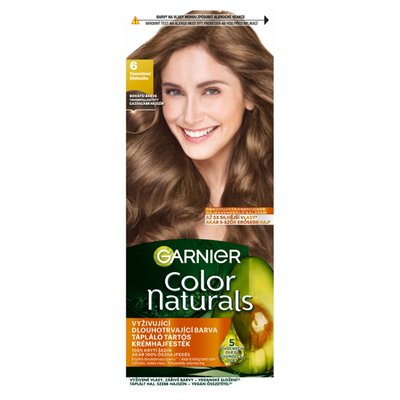 Obrázek Garnier Color Naturals permanentní barva na vlasy 6 Tmavá blond, 60 +40 +12 ml