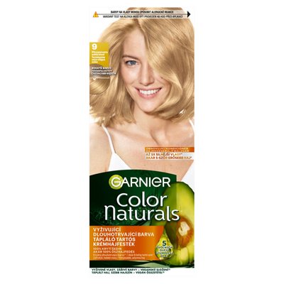 Obrázek Garnier Color Naturals permanentní barva na vlasy 9 Přirozená extra světlá blond, 60 +40 +12 ml