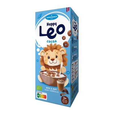Obrázek Nordcrunch Happy Leo BIO Cereální kroužky s kakaem 150g